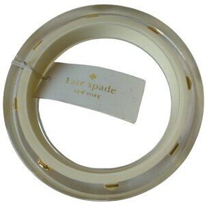Kate Spade Retro Lucite Cream Gold Stud Bangle NWT